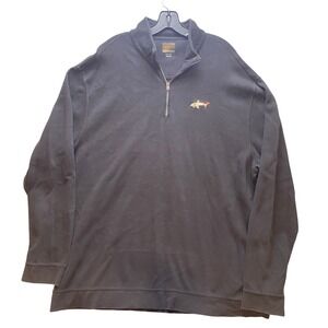 Greg Norman Sweater Mens 2XLT Tall 1/4 Zip Outdoors Pullover‎ Shark Logo Golfing
